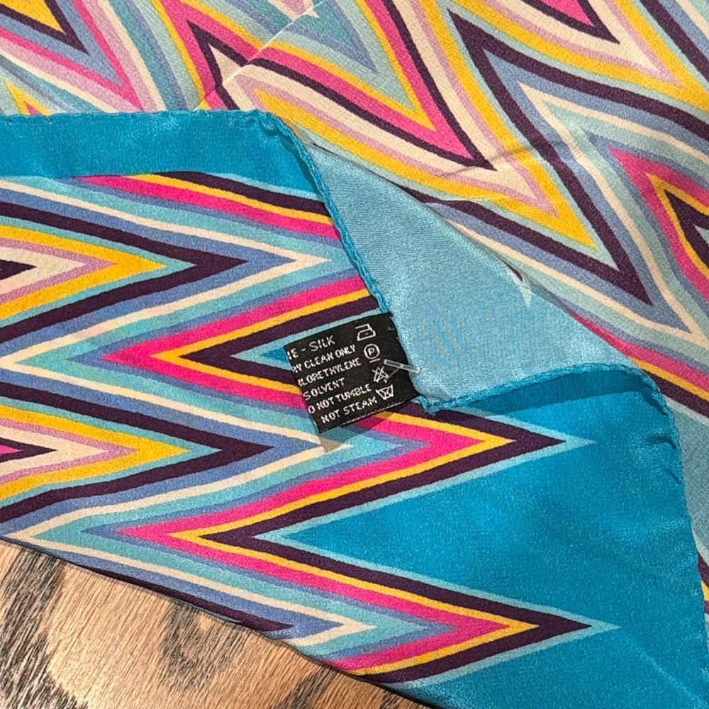 Missoni Multicolor Zigzag Pattern Scarf - image 4